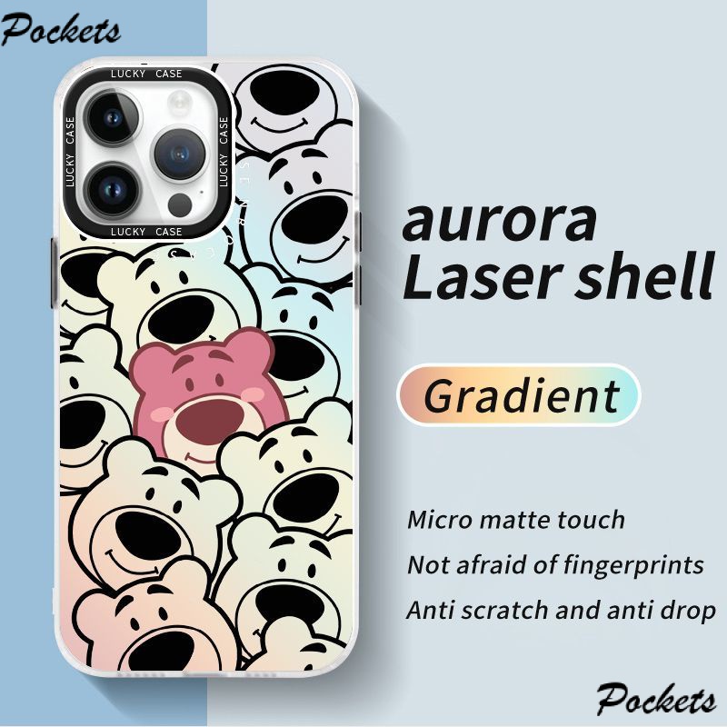 Ốp Điện Thoại IMD Màu Laser Họa Tiết Gấu Hồng Dễ Thương Cho iPhonexr12678plusins1314 N6KH