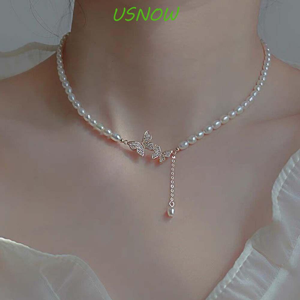 USNOW Vòng cổ Hình Bướm Đính Đá Sang Trọng Cho Nữ