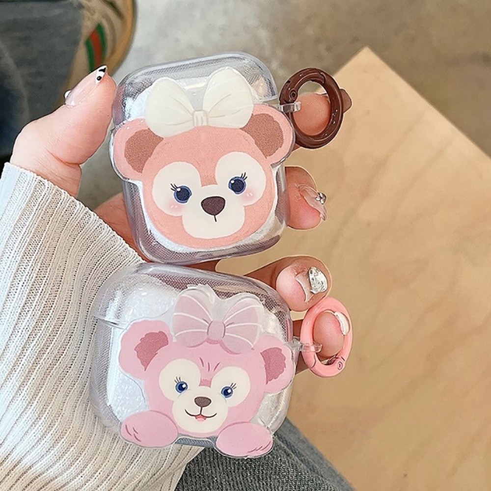 Vỏ Bảo Vệ Hộp Sạc Tai Nghe Airpods 1 2 3 Pro 2 Bluetooth Không Dây Chất Liệu Silicon Cứng Họa Tiết Chú Gấu Dễ Thương
