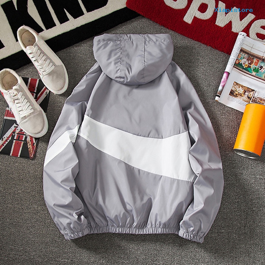 [XI] Áo Khoác Nam Dài Đến Giữa Bắp Chân Dáng Rộng Màu Sắc Tương Phản Thời Trang Xuân Thu