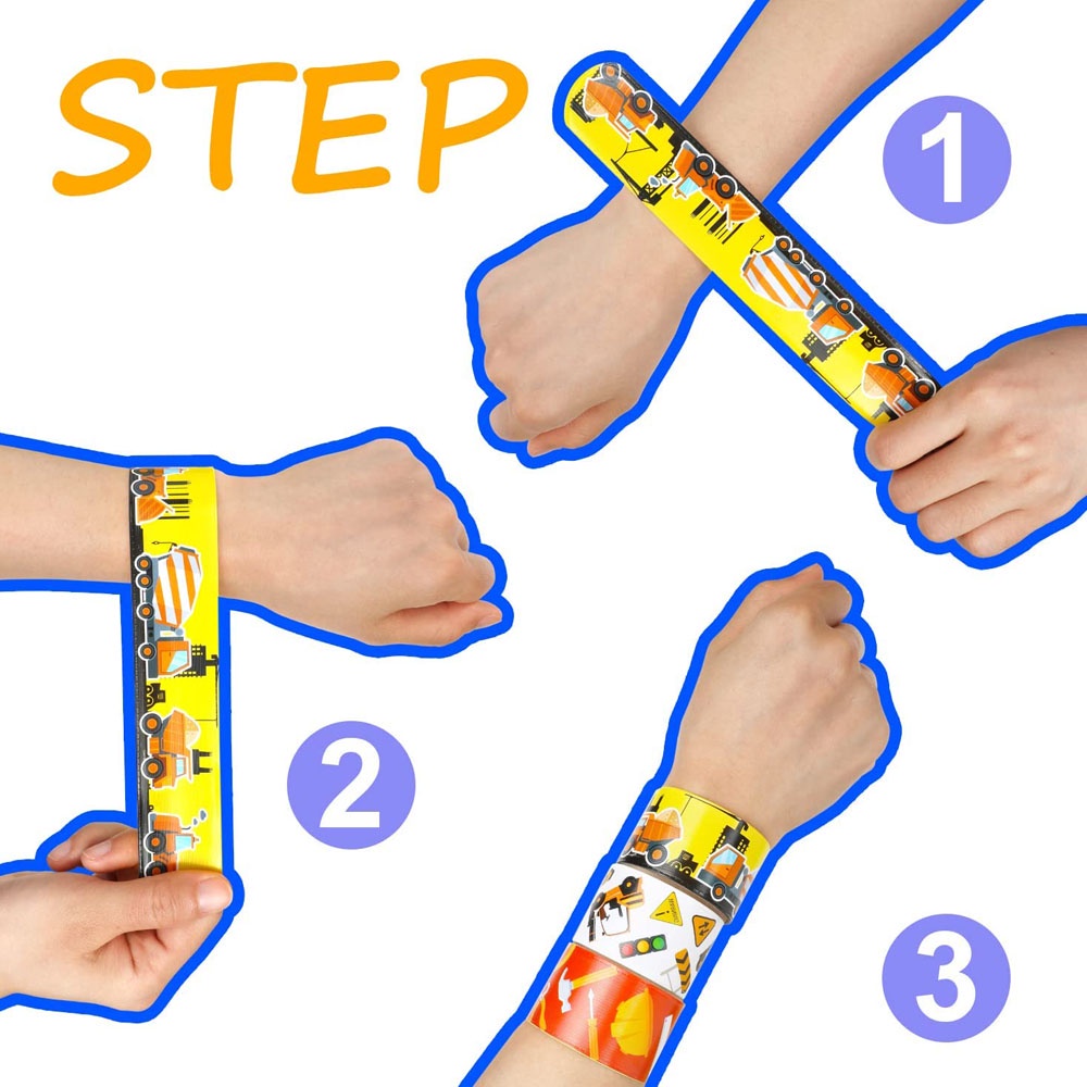 Set 10 Vòng Tay Đồ Chơi Hình Tròn In Hình Khủng Long / Động Vật / Nàng Tiên Cá / Không Gian / Kỳ Lân Cho Bé