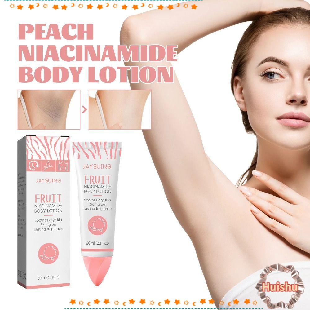 HS Sữa Dưỡng Thể Niacinamide Đào Dưỡng Ẩm Làm Sáng Da Cải Thiện Đốm Đen Trên Cơ Thể