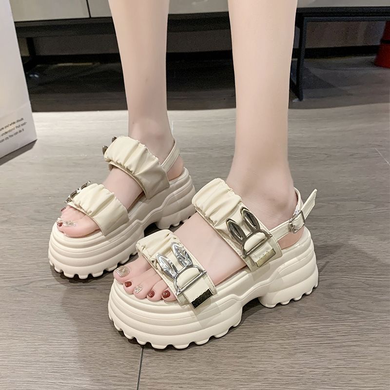 FEIJIANU dép sandal nữ giày sandal nữ dép đế cao đi biển Thoải Mái Xinh Xắn  26Z230608