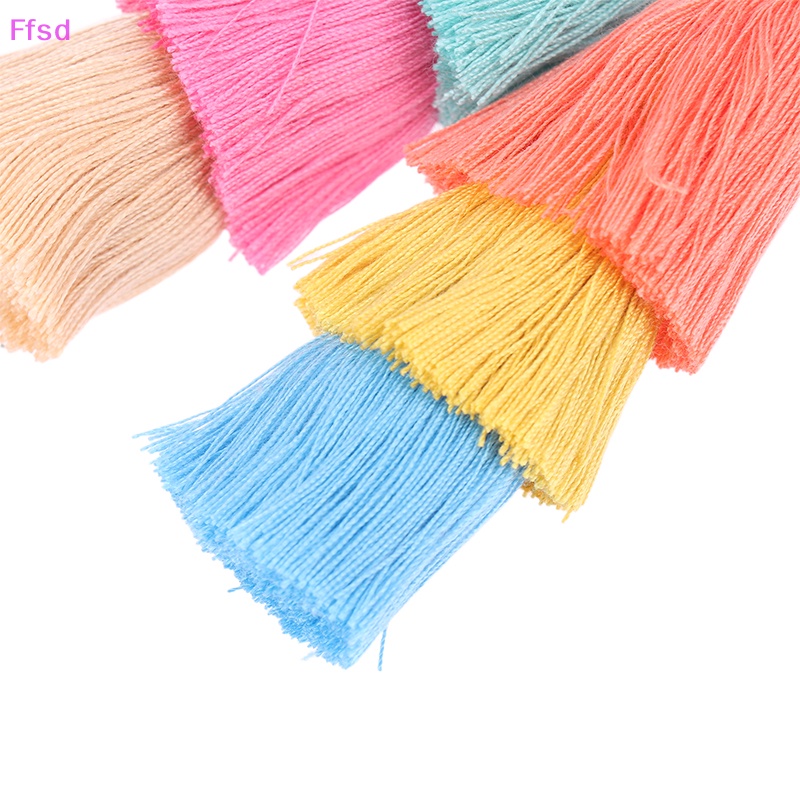 {Ffsd} Móc Khóa Dây Tua Rua Bện Thủ Công Màu Gradient Phong Cách Boho Làm Quà Tặng Cho Nữ