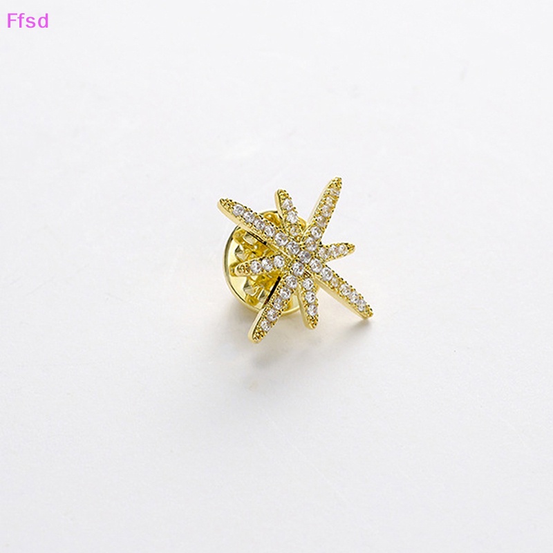 Ghim Cài Áo Hình Hoa / Ngôi Sao Bằng Kim Loại Chống Chói Thời Trang Cho Nữ