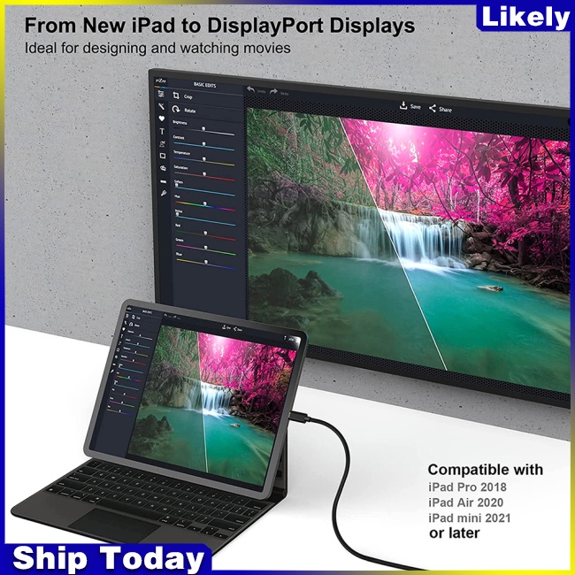 Dây Cáp Chuyển Đổi Usb Type C Sang Cổng 4k 60hz Usb C Dài 1.8M Chuyên Dụng Cho Laptop / Điện Thoại / Máy Chiếu