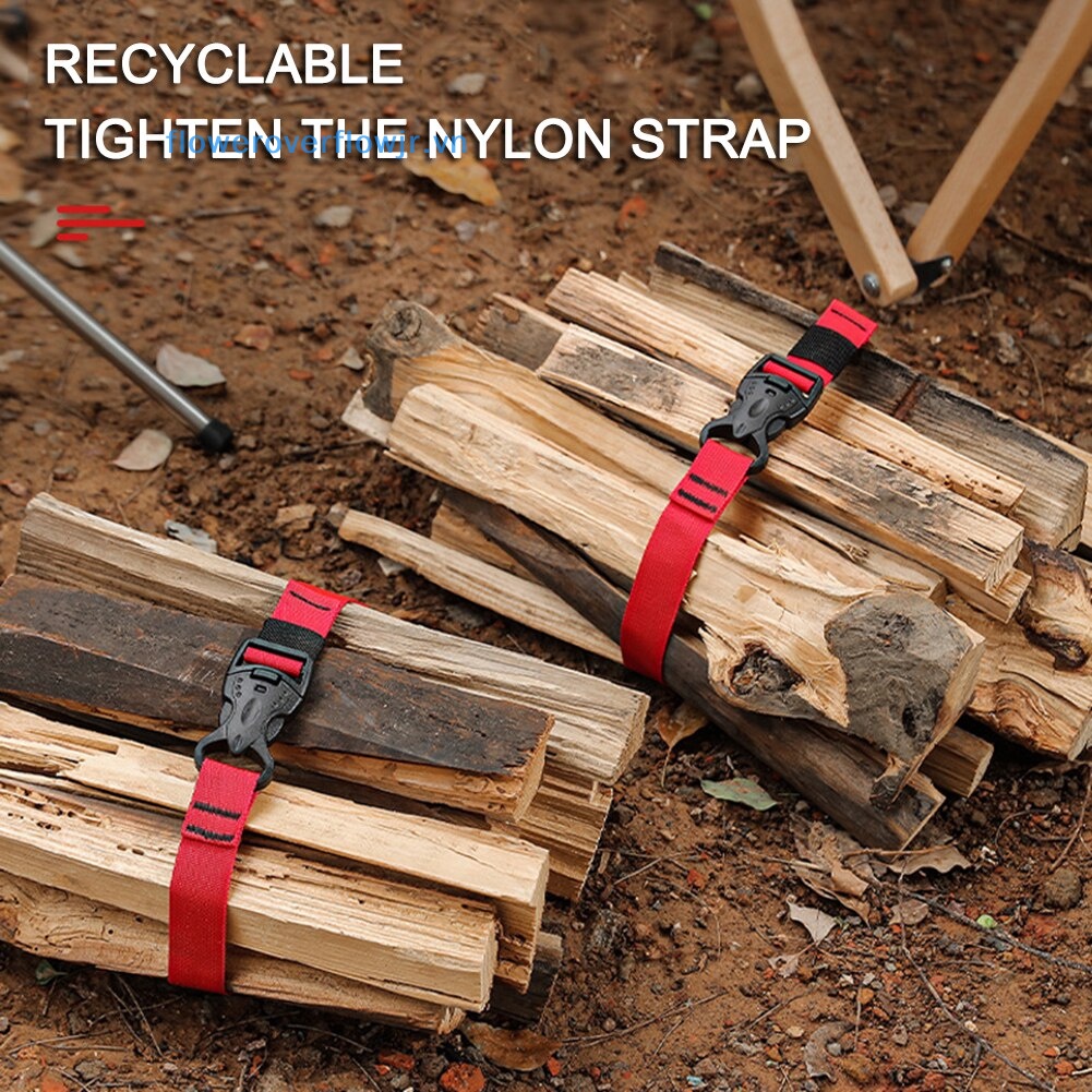Bộ 2 Dây Đai Nylon Buộc Hành Lý Tái Chế Được Có Khóa Cài Xuống