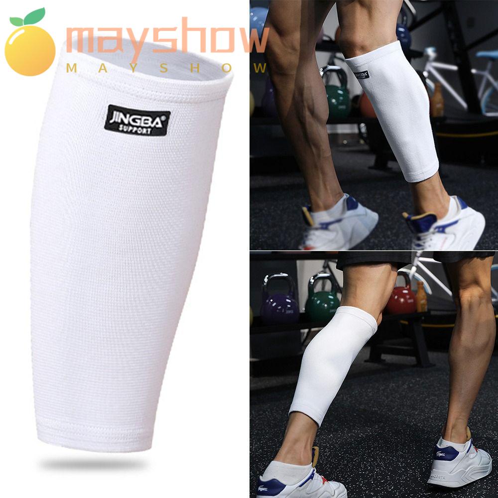 MAYSHOW Găng Tay Dệt Kim Nén Co Giãn Màu Trắng Hỗ Trợ Bắp Chân Cho Nam Và Nữ