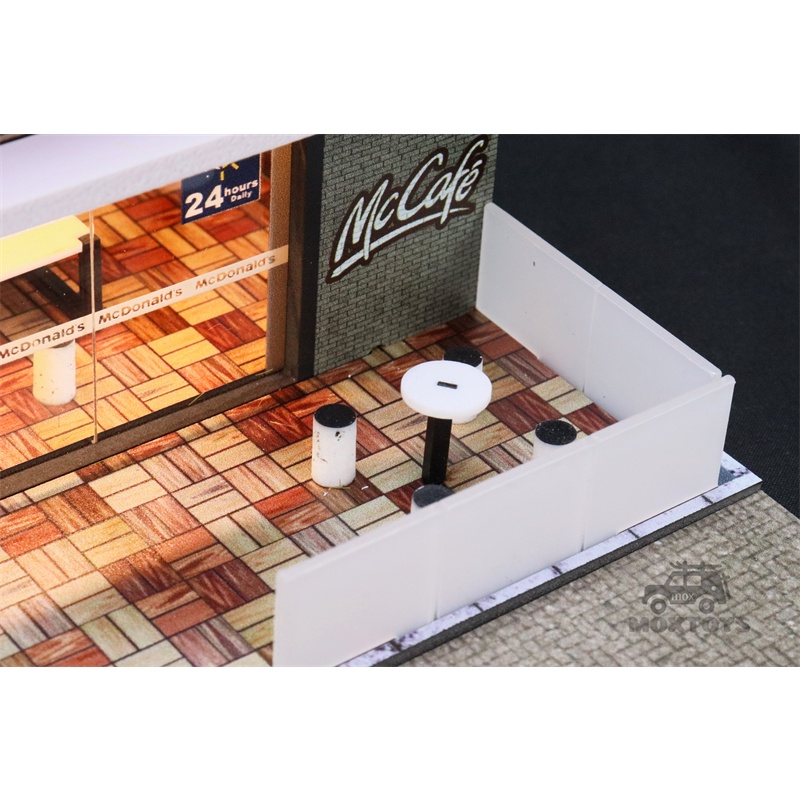 G-fans Mô Hình Cửa Hàng Thức Ăn Có Đèn Led 1: 64