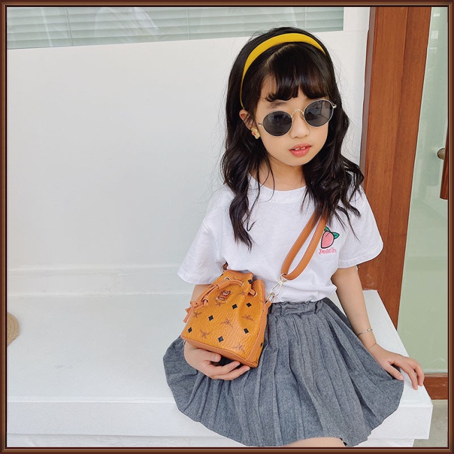 Túi Da PU Đeo Chéo Vai Dây Rút In Họa Tiết Ngôi Sao Có Thể Tháo Rời