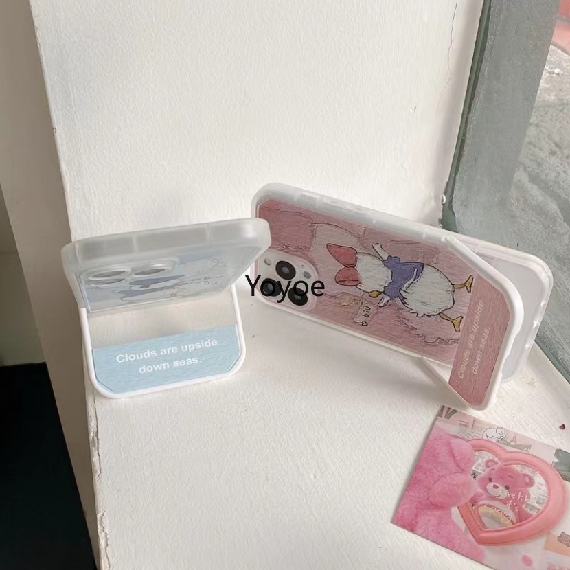 Ốp Điện Thoại Dẻo Họa Tiết Hoạt Hình Chú Vịt Dễ Thương Chống Rơi Cho iPhone 14 13 12 11 Pro Max XS X XR SE 7 8 Plus