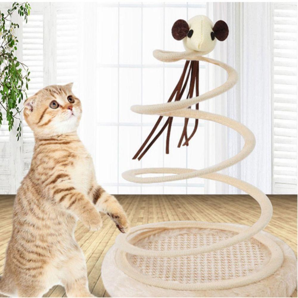 GIOVANNI Đồ Chơi Chuột Lò Xo Bằng Lông Nhung Chống Cắn Vui Nhộn Cho Mèo Cưng