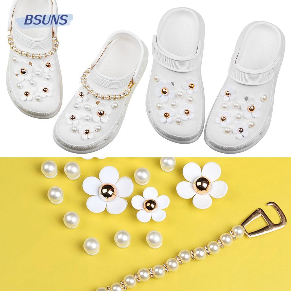 BSUNS Phụ Kiện Khóa Kẹp Giày Bằng Nhựa Hợp Kim Hình Hoa Tháo Rời Được DIY Dành Cho Bạn Nữ