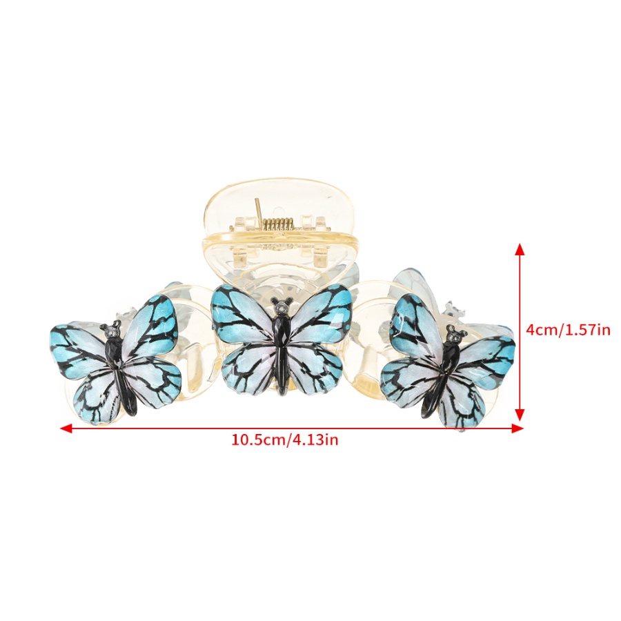 Kẹp Tóc Hình Bướm Bằng Acrylic Trong Suốt Phong Cách Hàn Quốc