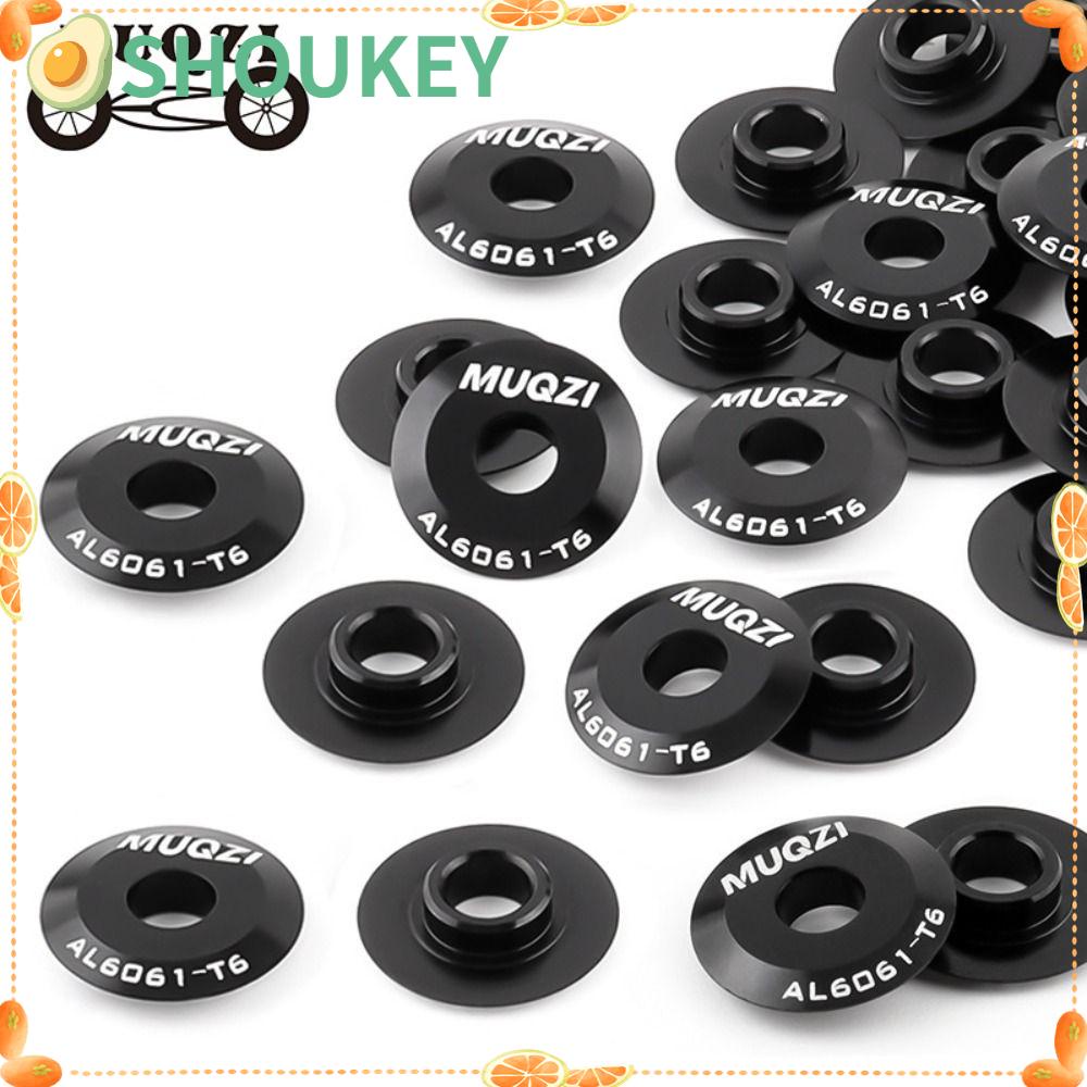 SHOUKEY 1 Cặp Vỏ Bảo Vệ Bánh Xe Đạp Màu Đen Bằng Hợp Kim Nhôm Chất Lượng Cao 18.4 * 3.1mm 11 / 13 / 14 / 15 / 16T