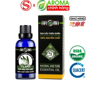Tinh dầu Tràm gió Cajeput AROMA thơm phòng, làm ấm cho mẹ và bé, làm dịu co thắt