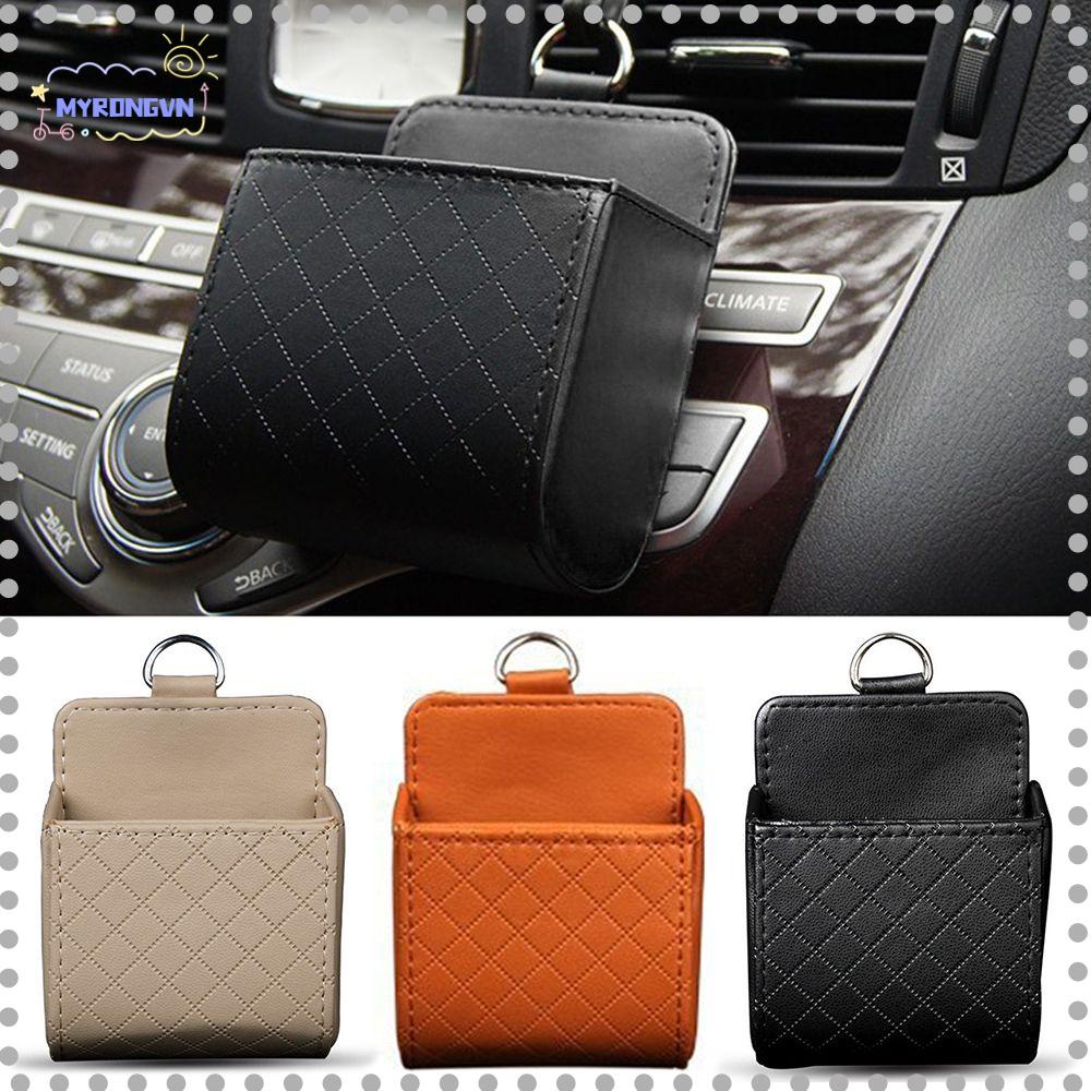 MYRONGVN Túi Da PU Đựng Vật Dụng Tiện Lợi Trên Xe Ô Tô Ốp