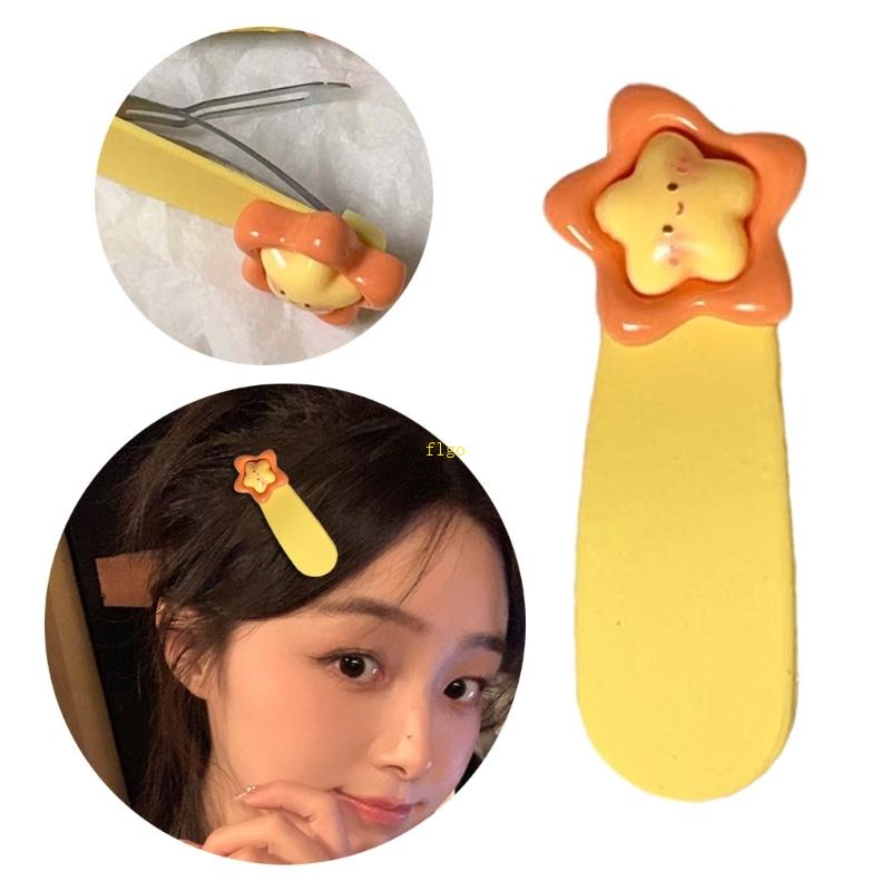 Kẹp Tóc Hình Ngôi Sao Màu Kem Phong Cách Hàn Quốc Dễ Thương Cho Bé Gái