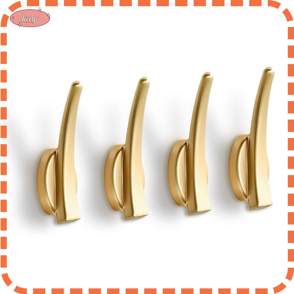 KRNY Bộ 4 Móc Treo Tường Bằng Hợp Kim Kẽm Màu Vàng Kèm Ốc Vít Tiện Dụng Cho Gara