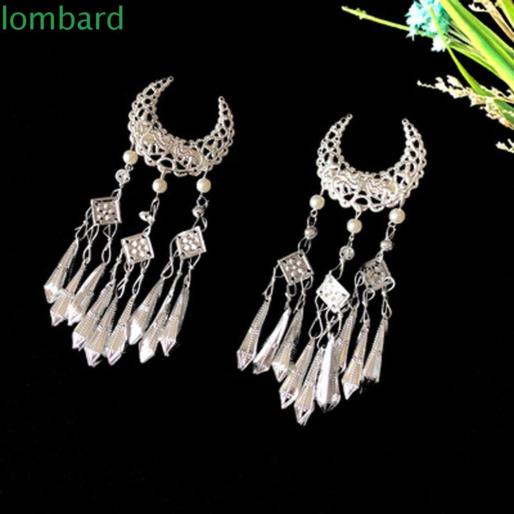 LOMBARD Kẹp Tóc Hình Bướm Tua Rua Phong Cách Trung Hoa Ngọt Ngào Cho Bé Gái