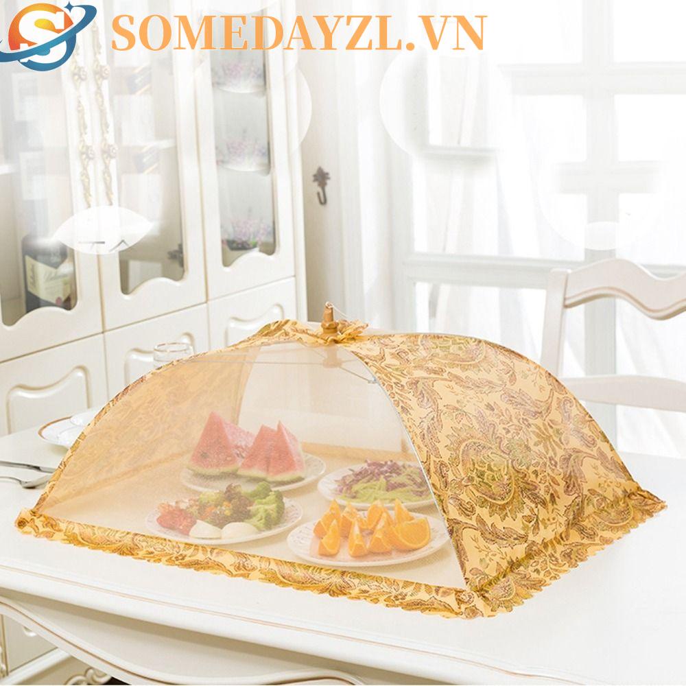 SOMEDAYZL Lồng Bàn Đậy Thức Ăn Chống Bụi Côn Trùng Bằng Vải Ren Lưới Ốp