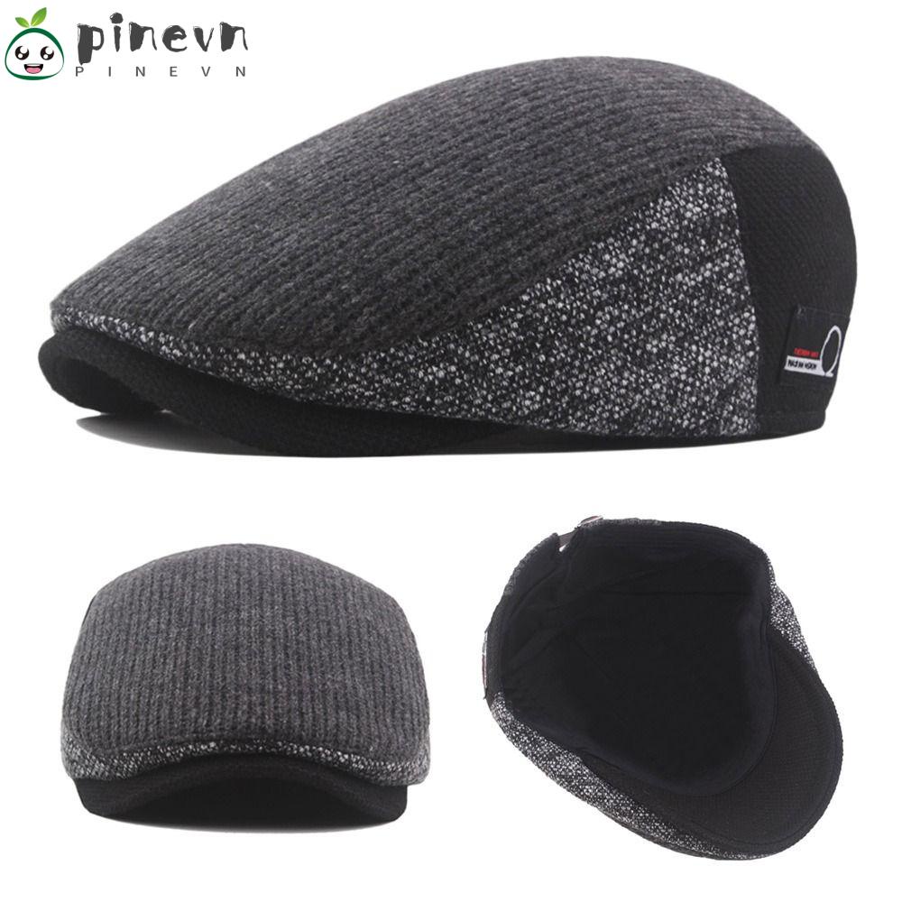 PINEVN Mũ Beret Dệt Kim Phong Cách Vintage Cho Nam Giới