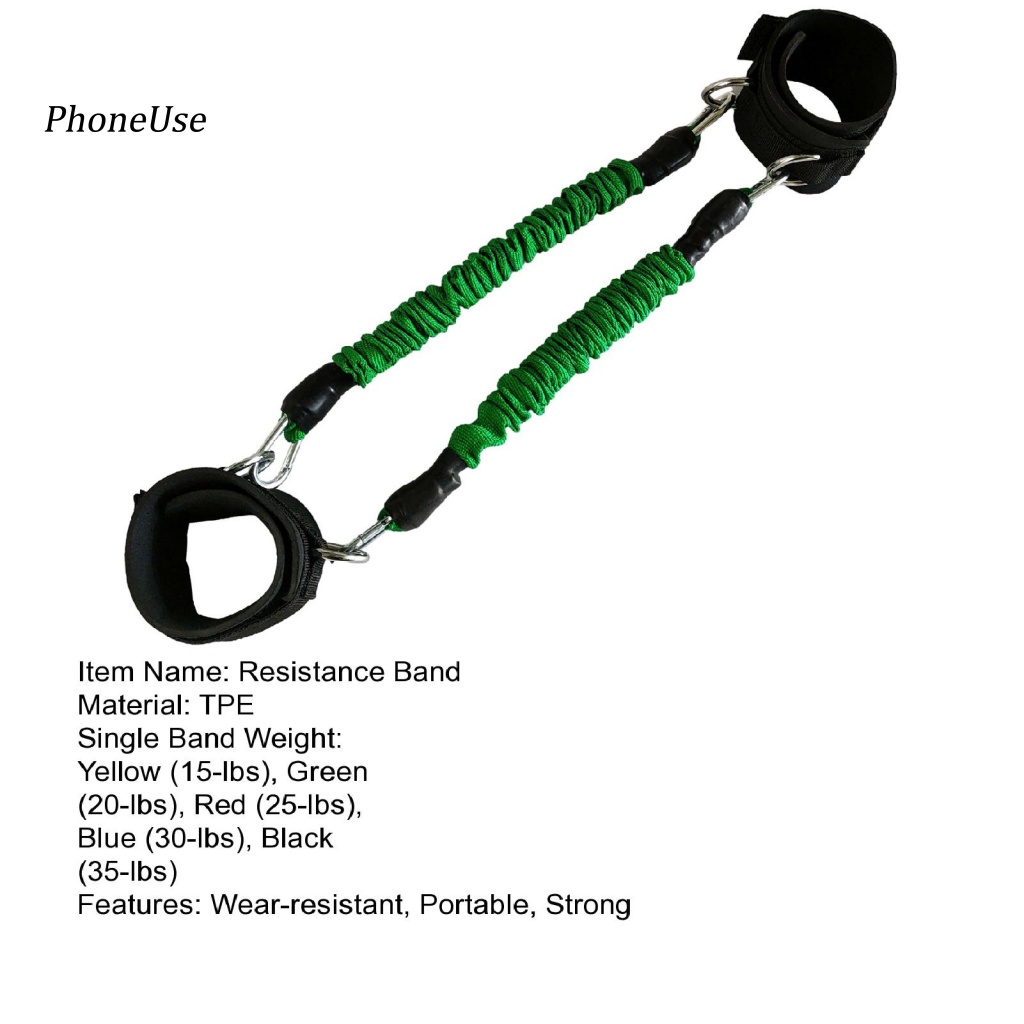 1 Bộ Dây Đai Kháng Lực Bằng PU Đeo Mắt Cá Chân Hỗ Trợ Luyện Tập Hông / Hông Cho Nam Và Nữ