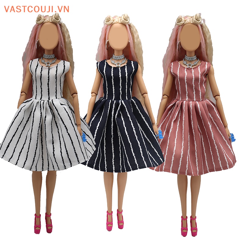Vastji Đầm Kẻ Sọc Thời Trang Nhiều Kiểu Dáng Sáng Tạo Và Thiết Thực Cho Búp Bê VN 29cm