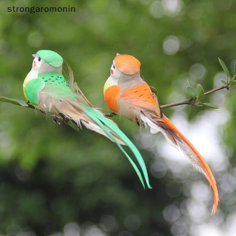 Tổ Chim Nhân Tạo mini Có Lông Vũ Dùng Trang Trí Nhà Cửa / Sân Vườn