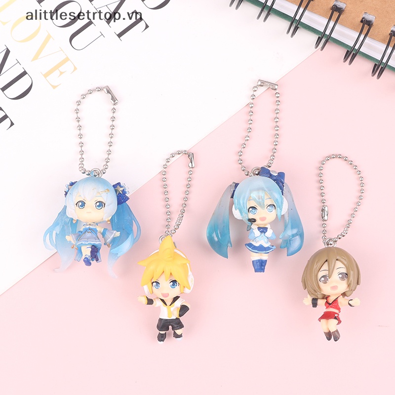 Alittlesetrtop 1pc 4cm hatsune miku keychain keyring quà tặng kawaii cho bé gái hình anime dễ thương.