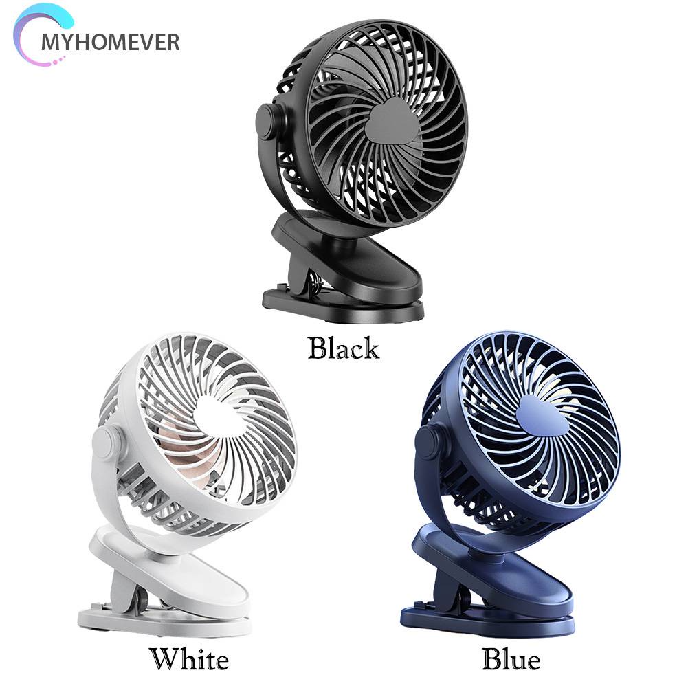 Quạt Điện Để Bàn Dạng Kẹp 3 Tốc Độ Yên Tĩnh 1200mAh Có Cổng Sạc USB Cho Học Sinh