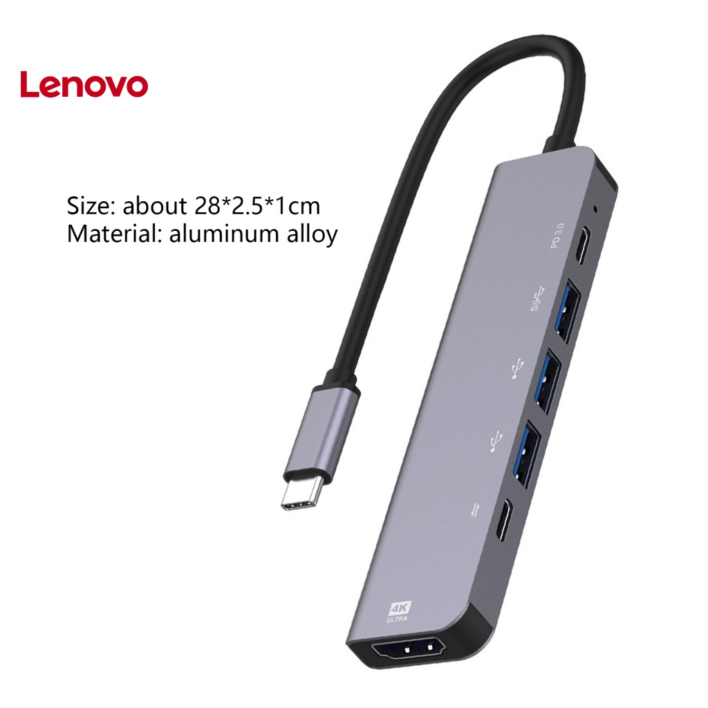 Trạm Sạc Nhanh 6 Trong 1 Type-C Sang HDMI-C 4K Với 3 Cổng USB 3.0 Cho Laptop