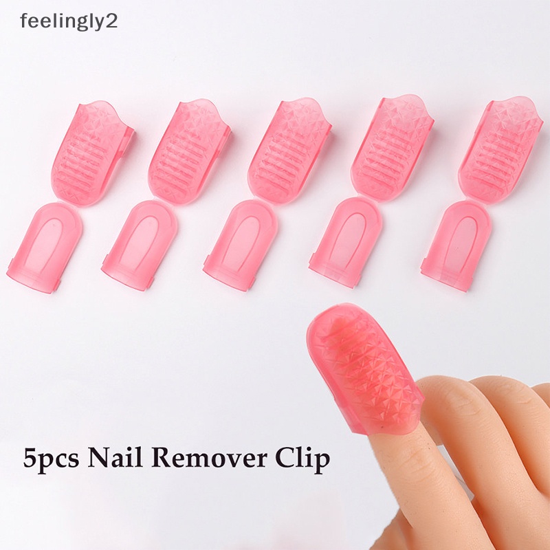 Bộ 5 Kẹp Ủ Bằng Nhựa Chuyên Dụng Cho Tẩy Sơn Móng Tay