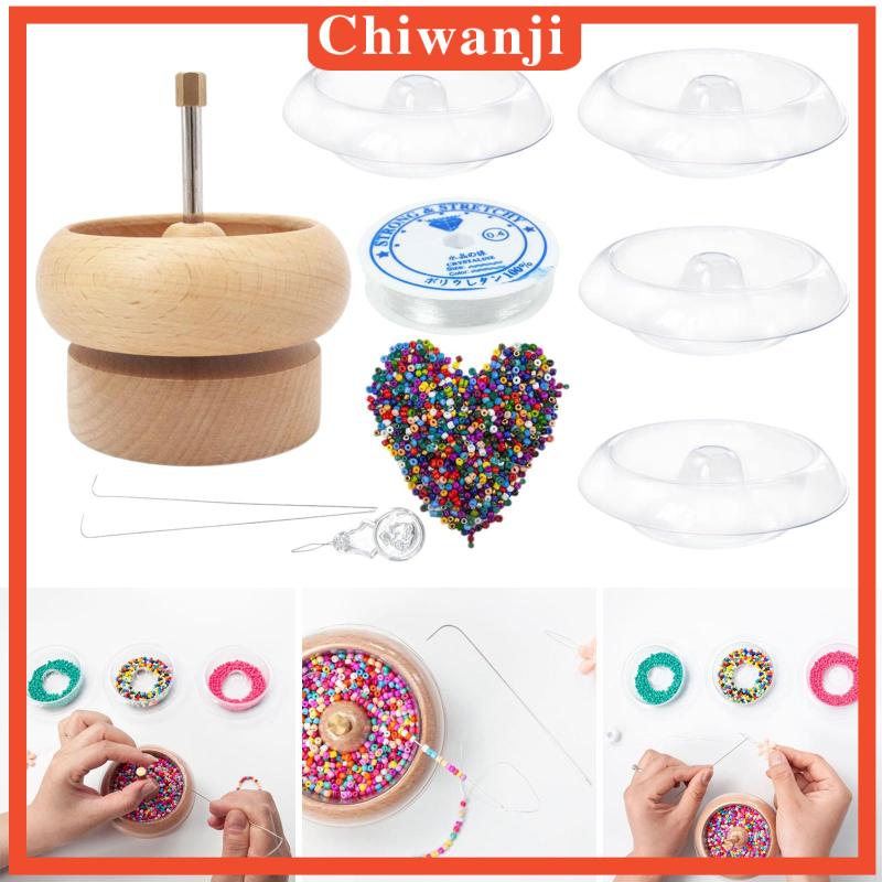 Bộ Tô Và Hạt Cườm Bằng Gỗ Dùng Làm Trang Sức Thủ Công DIY