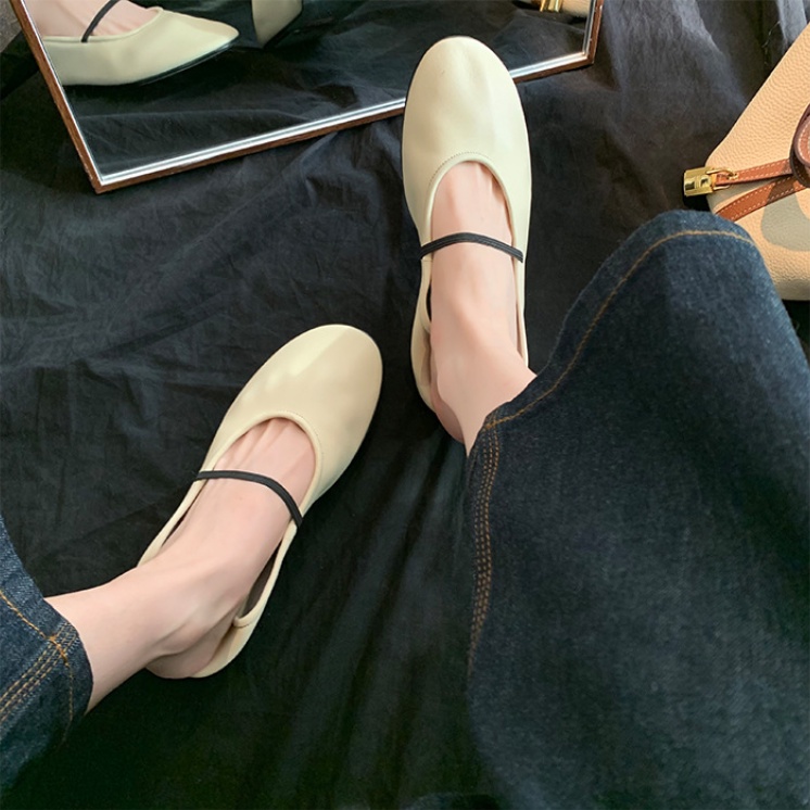 Giày Búp Bê Đế Bằng Phong Cách Mary Jane Cổ Điển Thời Trang Cho Nữ