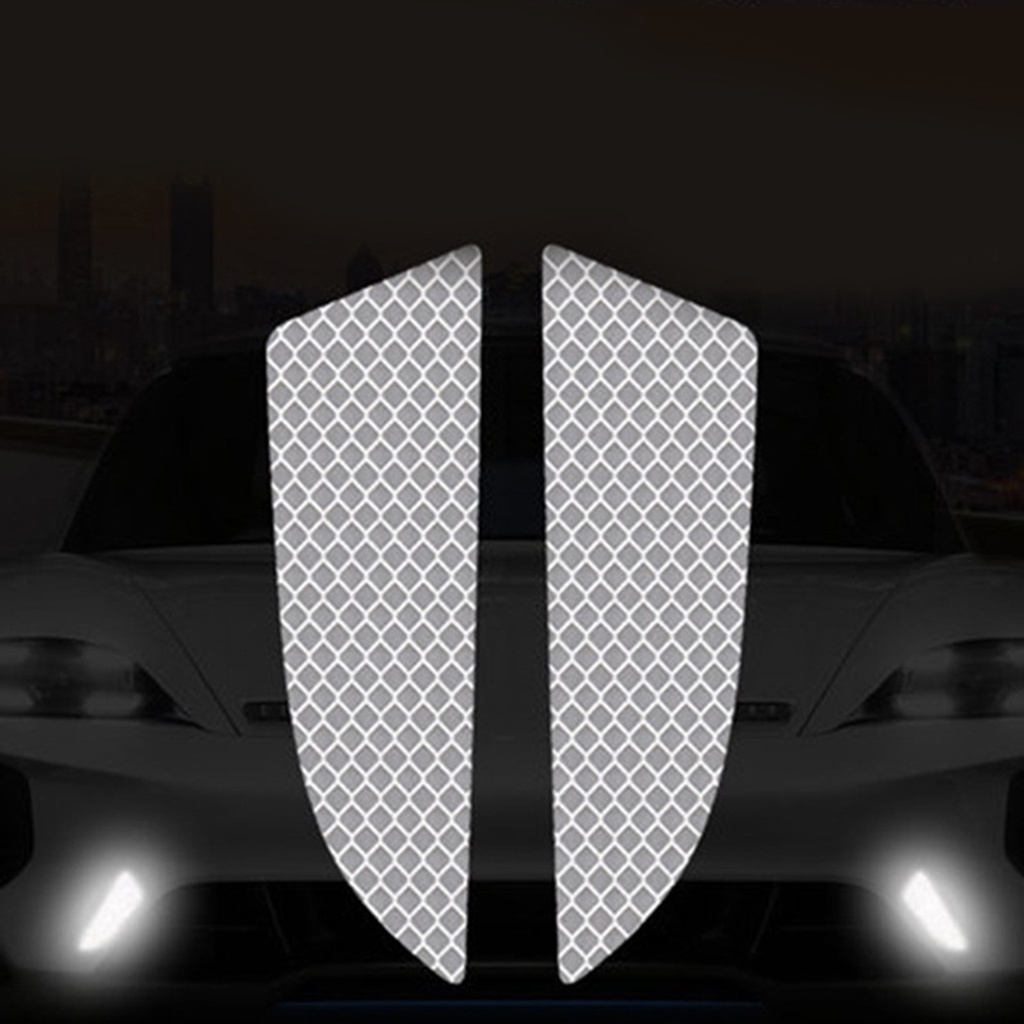 Bộ 2 Miếng Dán Phản Quang Tự Dính Chống Va Chạm Chống Thấm Nước Trang Trí Xe Hơi