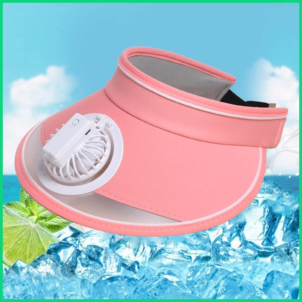 Mũ Lưỡi Trai Có Quạt Làm Mát Mùa Hè Có Thể Sạc Lại Bằng Cổng USB Nhiều Màu Cho Nữ jiwvn Jwvn
