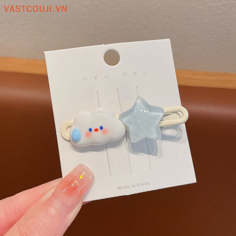 Kẹp Tóc Hình Đám Mây / Ngôi Sao / Đám Mây Dễ Thương Cho Bé Gái