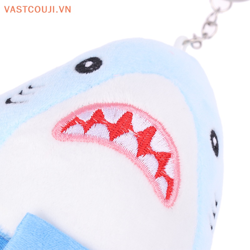 1 Móc Khóa Hình Cá Mập Nhồi Bông Răng To Ngộ Nghĩnh