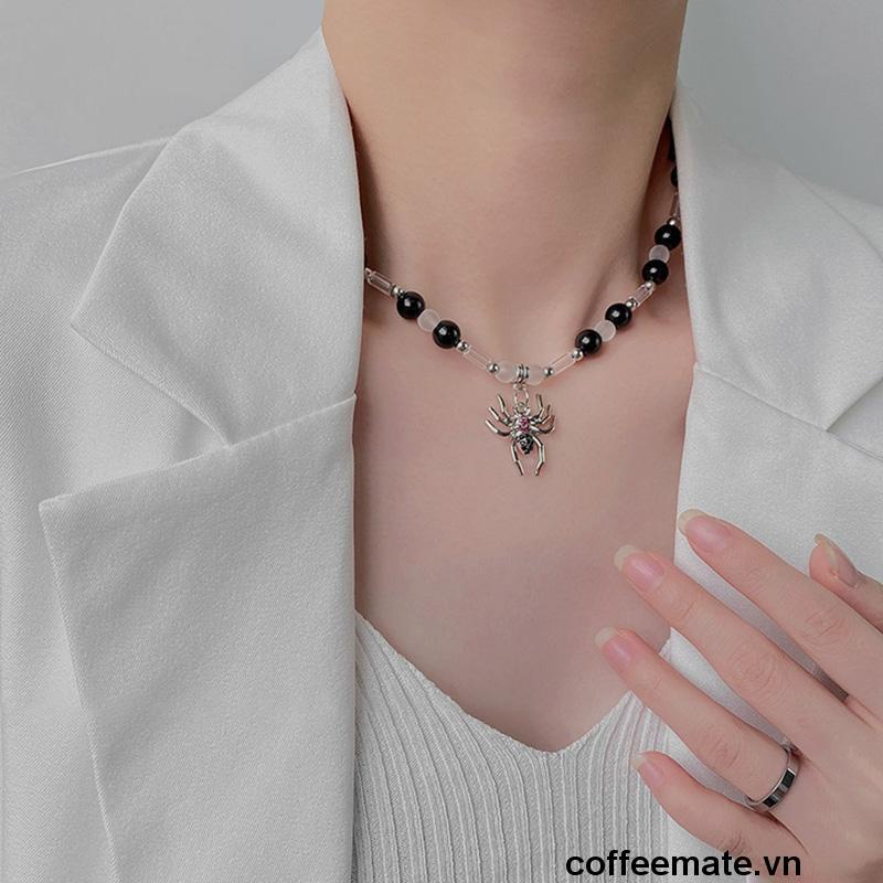 ⚡Vòng cổ mặt tròn đính hạt kim cương giả phong cách đường phố thích hợp cho nam và nữ