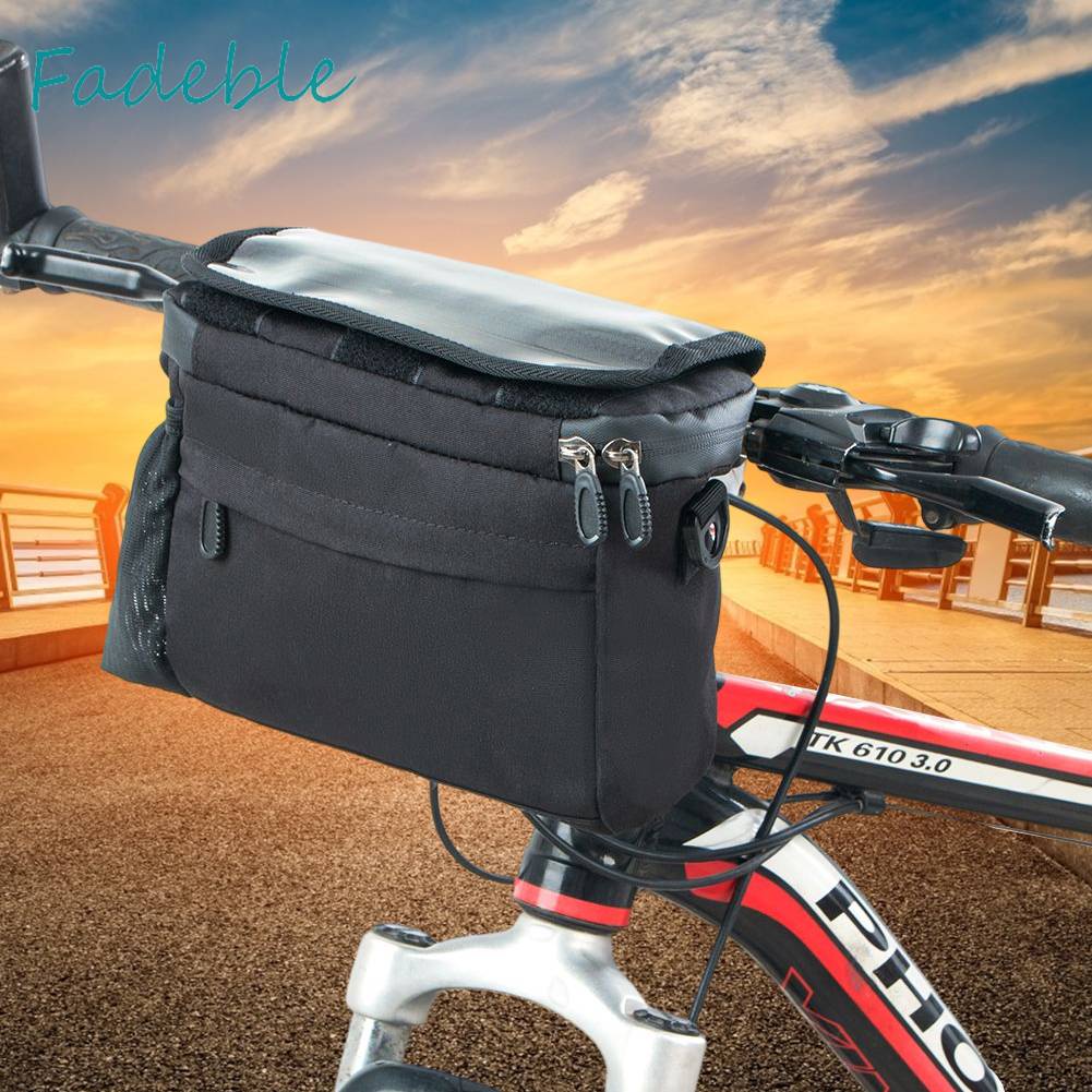 Túi Đựng Điện Thoại Gắn Tay Lái Xe Đạp Bằng Chất Liệu Nylon Nhỏ Gọn Tiện Lợi