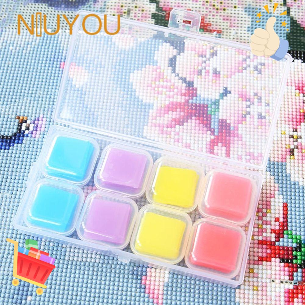 NIUYOU Set 48 Hộp Nhựa Trong Suốt Đựng Phụ Kiện Trang Trí Móng Nghệ Thuật