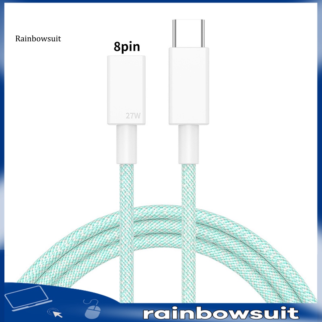 Dây Cáp Sạc Nhanh An Toàn Chống Mài Mòn Loại C 27W 8Pin Cho iPhone