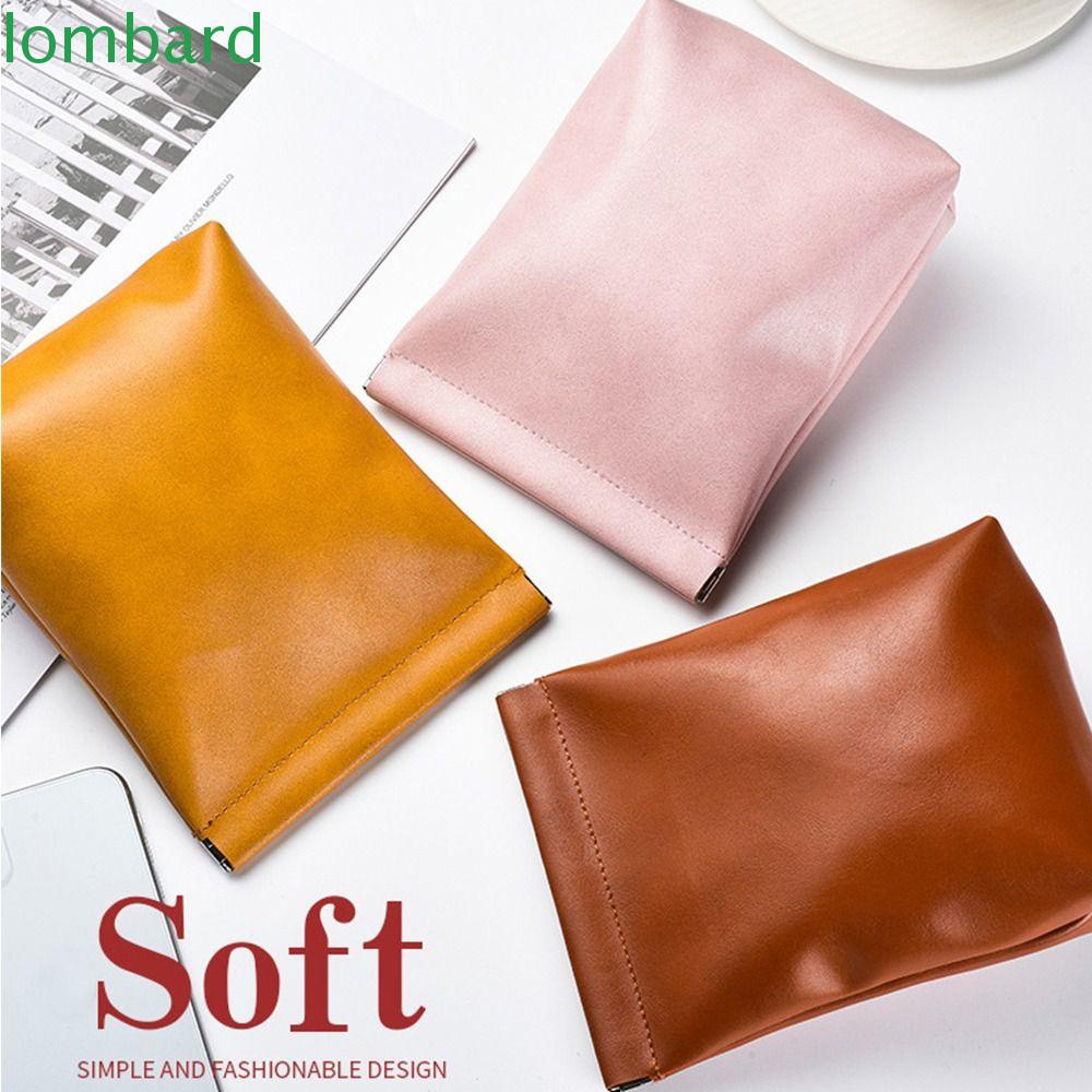 LOMBARD Túi Da PU Đựng Mỹ Phẩm / Khăn Ăn / Son Môi Cỡ Lớn Tiện Dụng