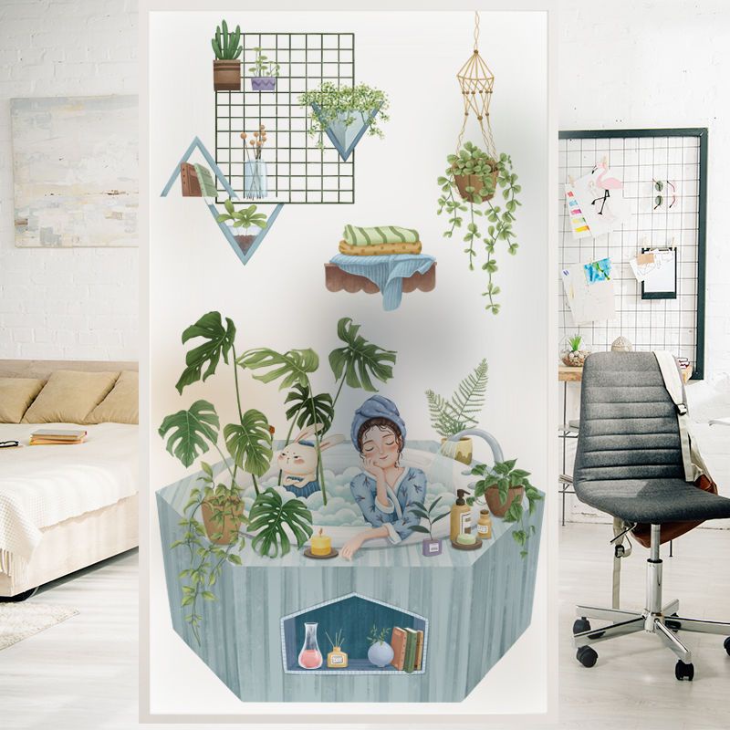 Phim Dán Kính Cửa Sổ / Ban Công / Nhà Tắm Mặt Nhám Màu Trơn Không Keo