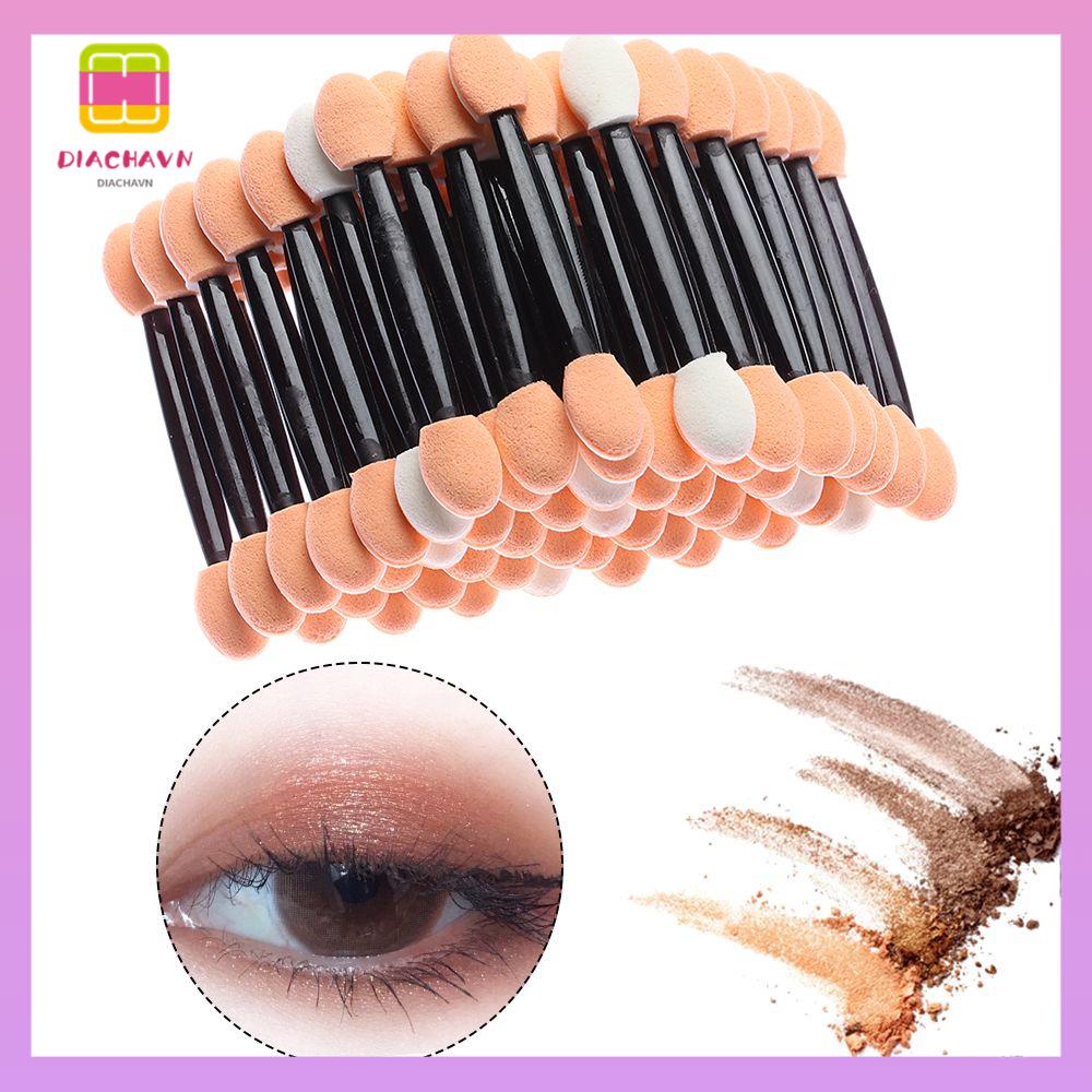 DIACHAVN Set 50 Cọ Trang Điểm Mắt Hai Đầu Sử Dụng Một Lần Tiện Lợi