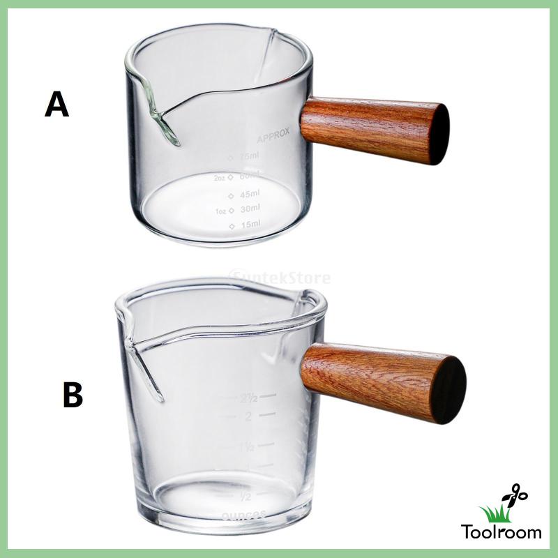 Cốc Đong Cà Phê Espresso Bằng Kính Borosilicate Hai Đầu Tiện Lợi Dành Cho Barista