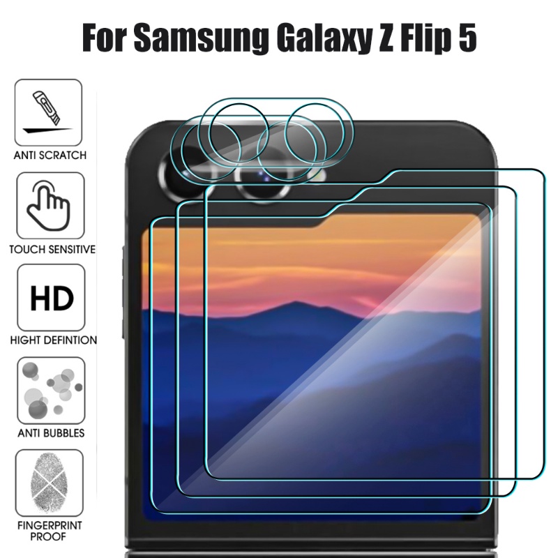 Kính Cường Lực HD Trong Suốt Bảo Vệ Ống Kính Máy Ảnh Cho Samsung Galaxy Z Flip 5 5G
