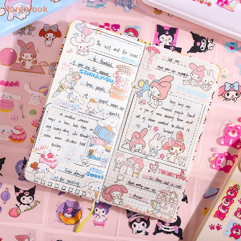 Bộ 25 Tấm Hình Dán Sanrio Bằng PVC Chống Thấm Nước Trang Trí Sổ Tay DIY