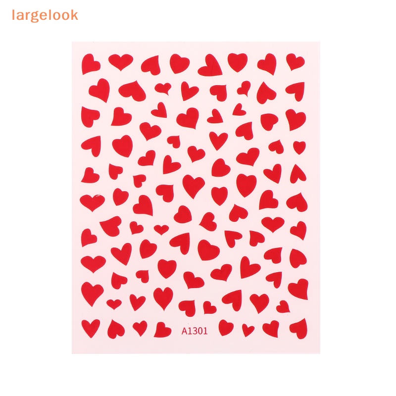 Miếng Dán Trang Trí Móng Tay Hình Trái Tim Màu Vàng Hồng Đẹp Mắt